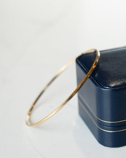 Rounded Bangle Bracelet 18k Yellow Gold