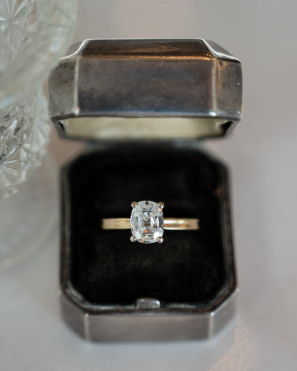 1.50 GIA Elongated Cushion Diamond Engagement Ring 14k