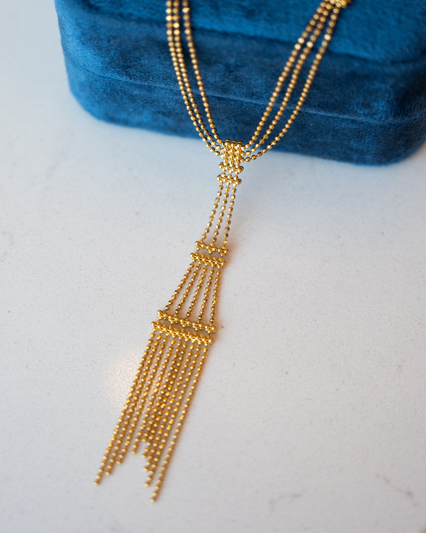 Tiffany & Co. Fringe Tower Necklace 18k Yellow Gold