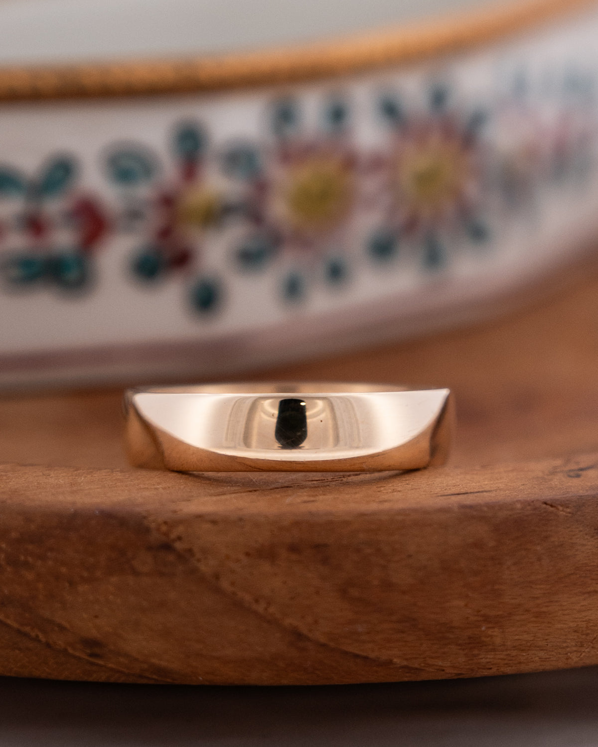 Antique Victorian 4.5mm Wedding Band 14k Yellow Gold