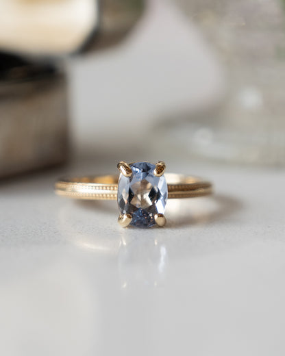 1.38 Oval Santa Maria Aquamarine Engagement Ring 14k