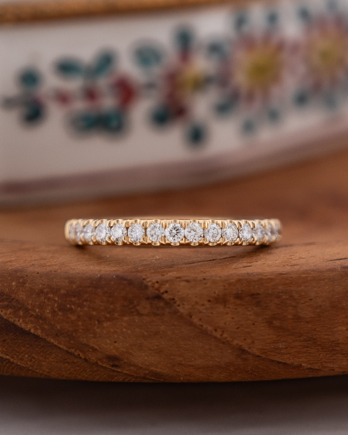 .35 Half-Eternity Diamond Wedding Band 14k Yellow Gold