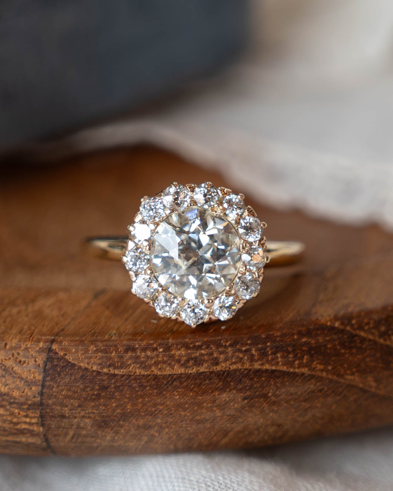 1.25 Victorian Old European Diamond Engagement Ring 18k
