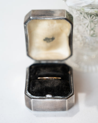 1mm Flat Edge Wedding Band 14k Yellow Gold