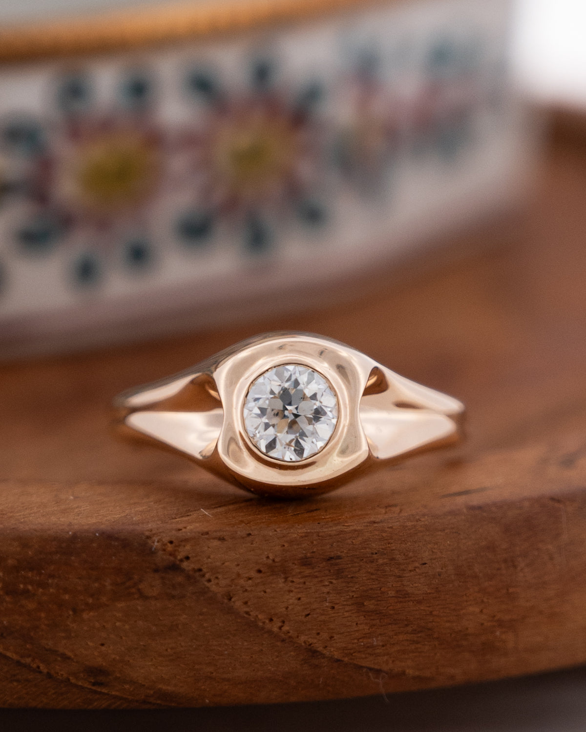 .47 Old European Diamond Engagement Ring 14k