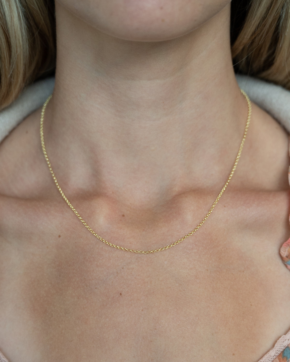 18" Rolo Chain Necklace 14k Yellow Gold