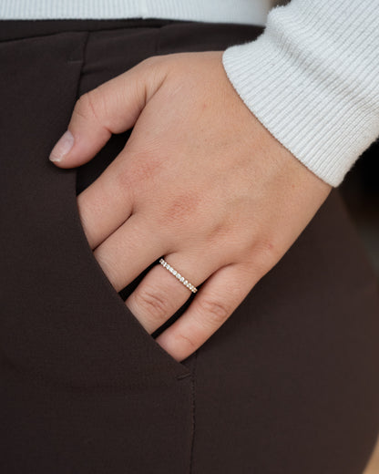.36 Diamond Stacking Wedding Band 14k Yellow Gold