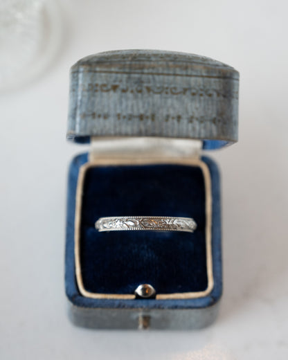 Antique Men's Art Deco Orange Blossom Wedding Band 18k