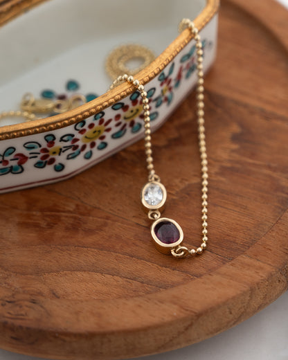 1.03 Oval Ruby & Diamond Pendant Necklace 14k Yellow Gold