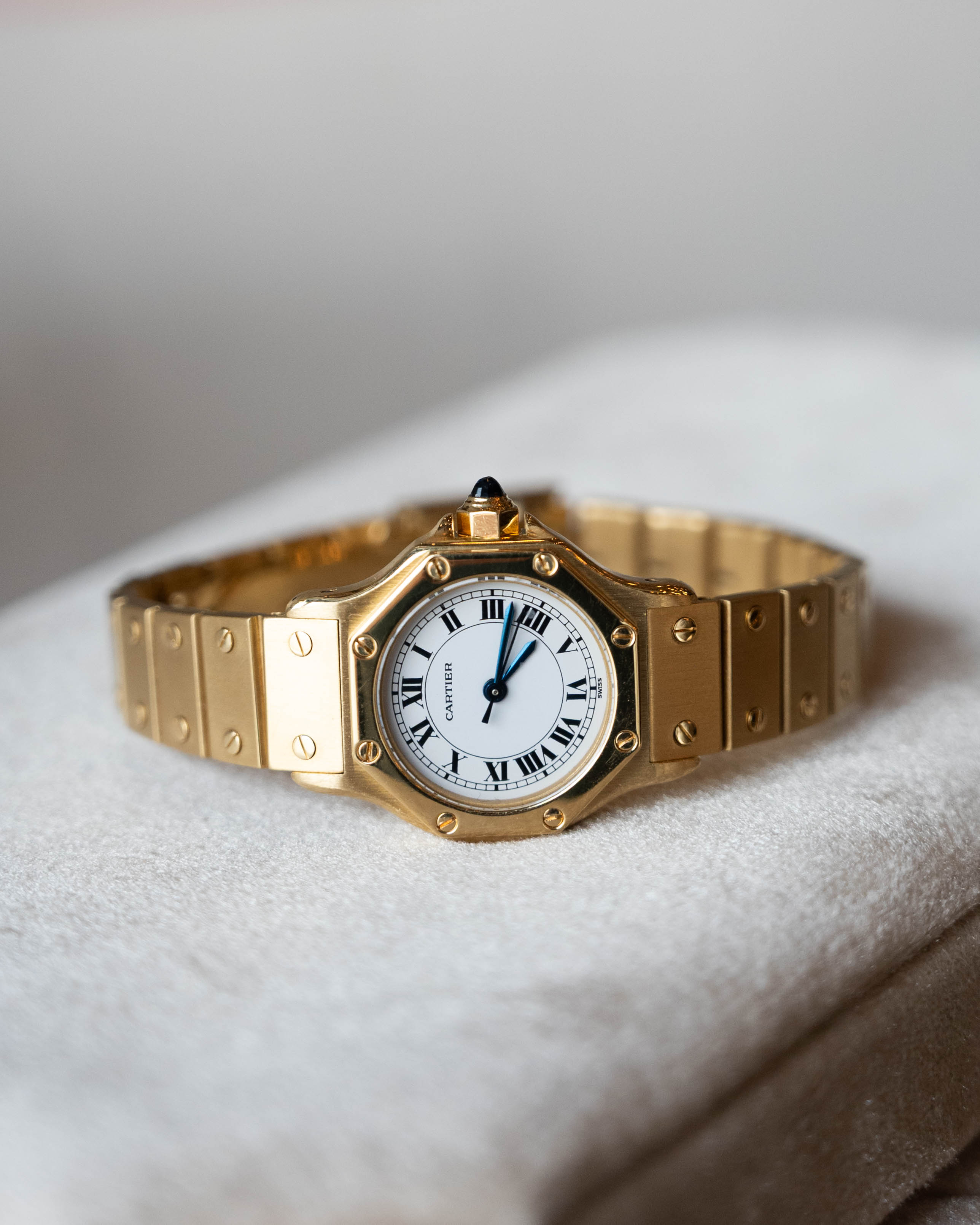 Cartier Santos Octagon Watch Automatic 18k Yellow Gold – Filigree