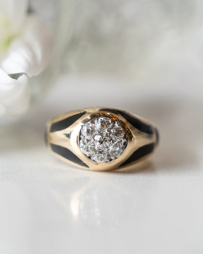 1.05 Vintage Old European Diamond Cocktail Ring 14k
