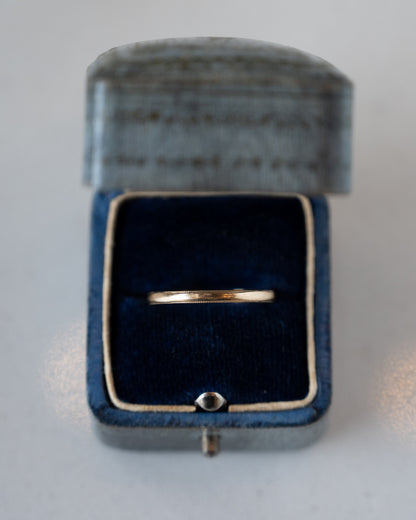 Vintage Mid-Century Milgrain Wedding Band 14k Yellow Gold