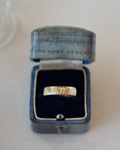 5mm Engraved Wedding Band 14k Yellow Gold