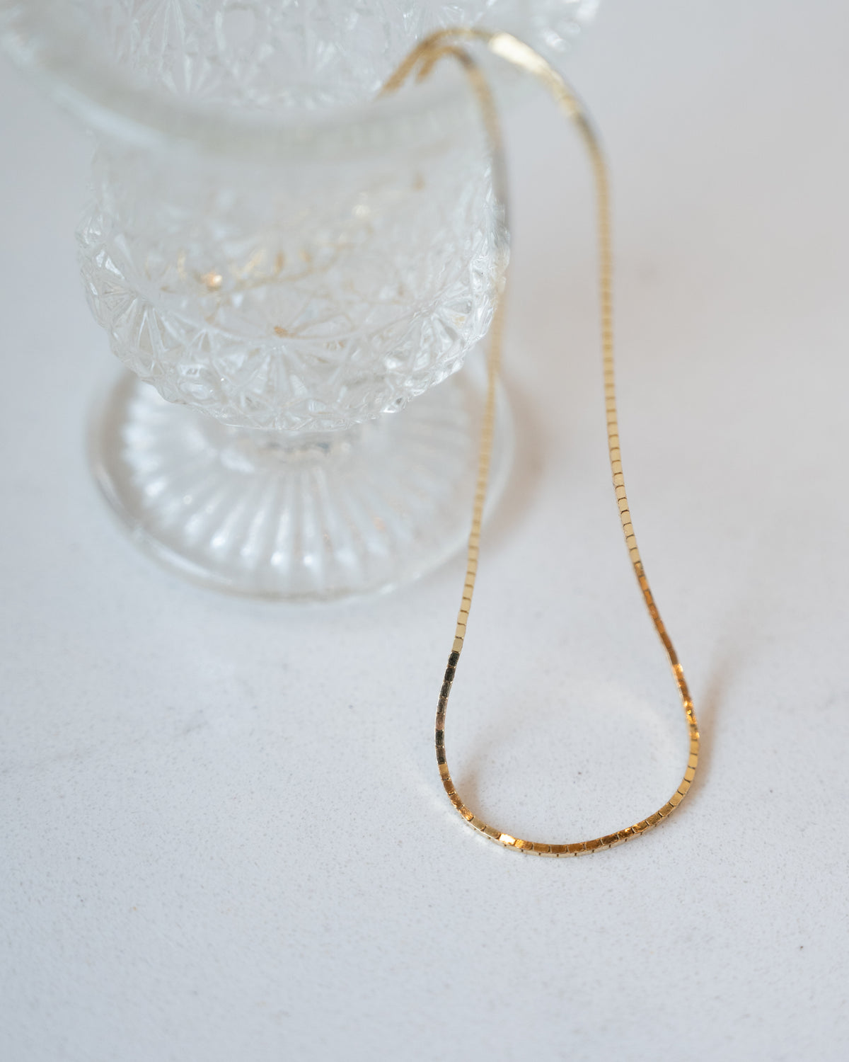 26" Box Chain Necklace 18k Yellow Gold