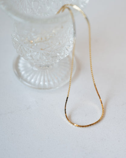 26" Box Chain Necklace 18k Yellow Gold