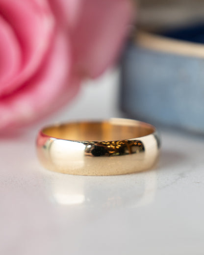 Men's 6mm European Wedding Band 14k Yellow Gold