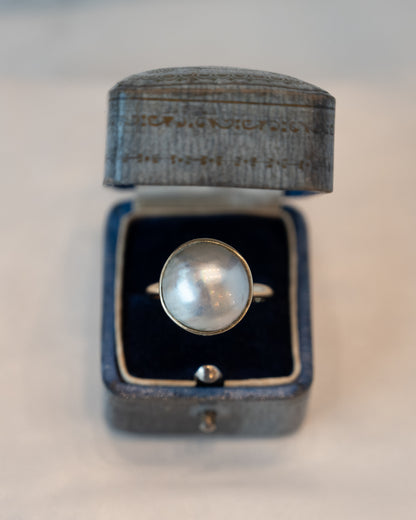 Mabe Pearl Bezel Cocktail Ring 14k Yellow Gold