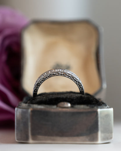 .32 Diamond Contour Wedding Band 14k White Gold