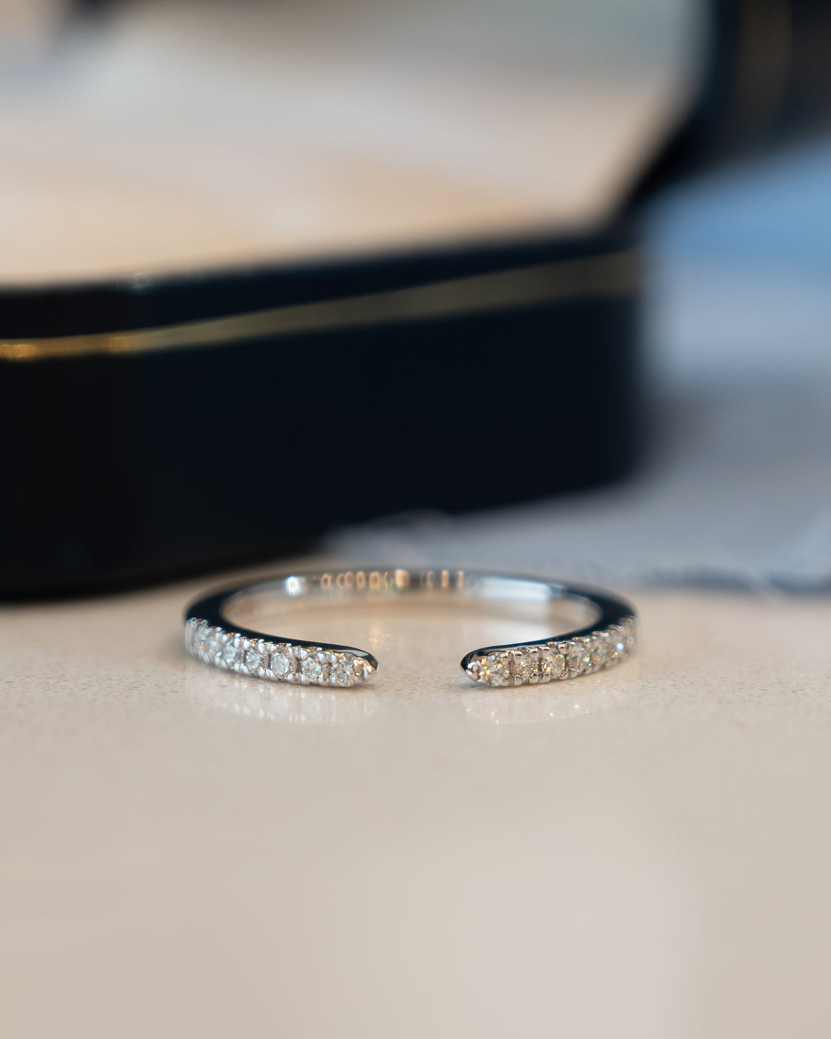 .35 Diamond Stacking Wedding Band 14k White Gold