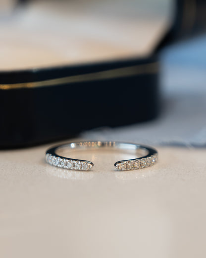 .35 Diamond Stacking Wedding Band 14k White Gold