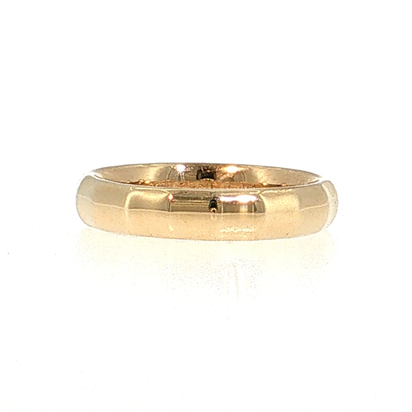 Faceted Comfort Fit Wedding Band 14k Yellow Gold