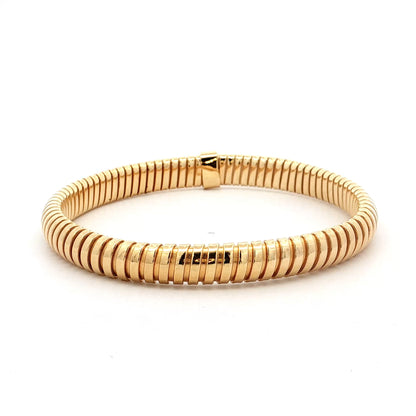 Flexible 7mm Tubogas Bangle Bracelet in 14k