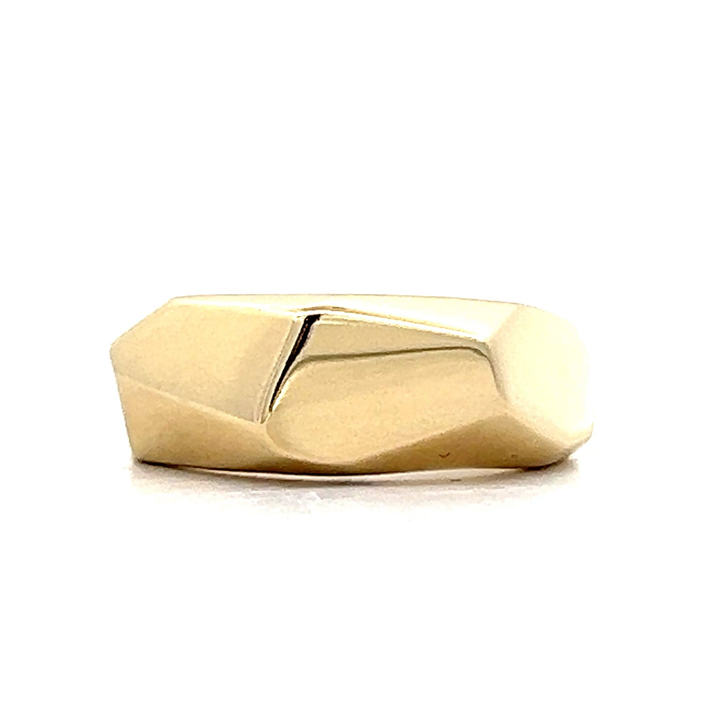 Geometric Hammered Stacking Ring in 14k Yellow Gold