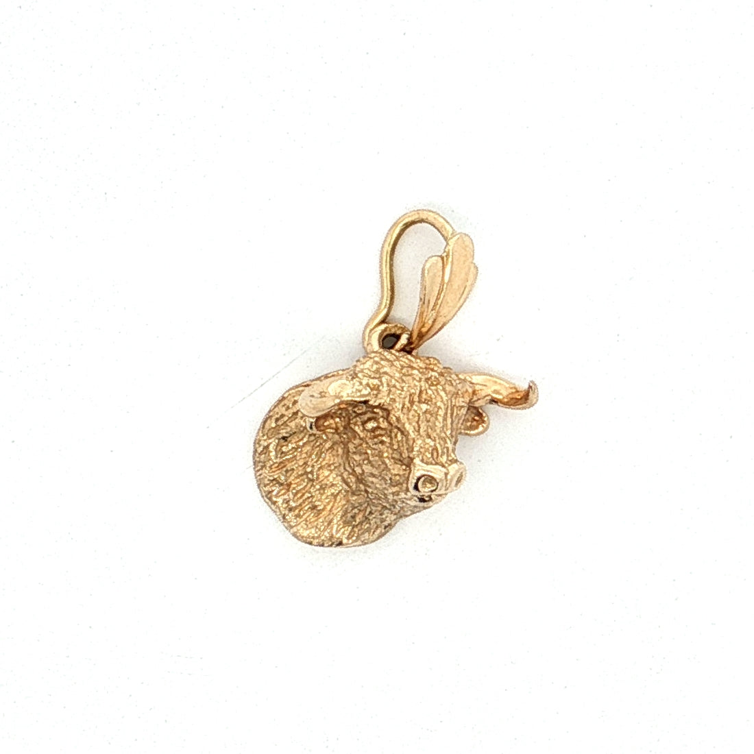 Golden Bull Pendant 14k Yellow Gold
