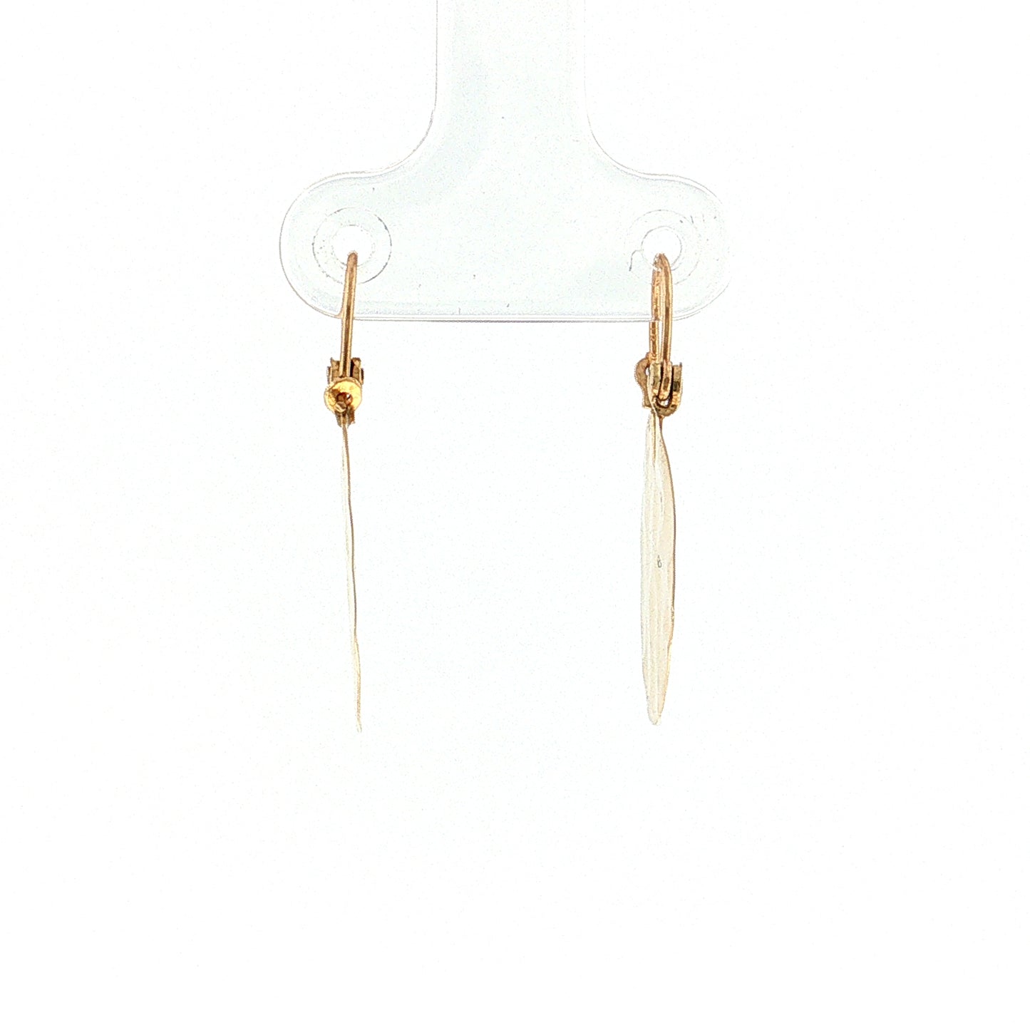Hammered Disc Drop Earrings 14k Yellow Gold