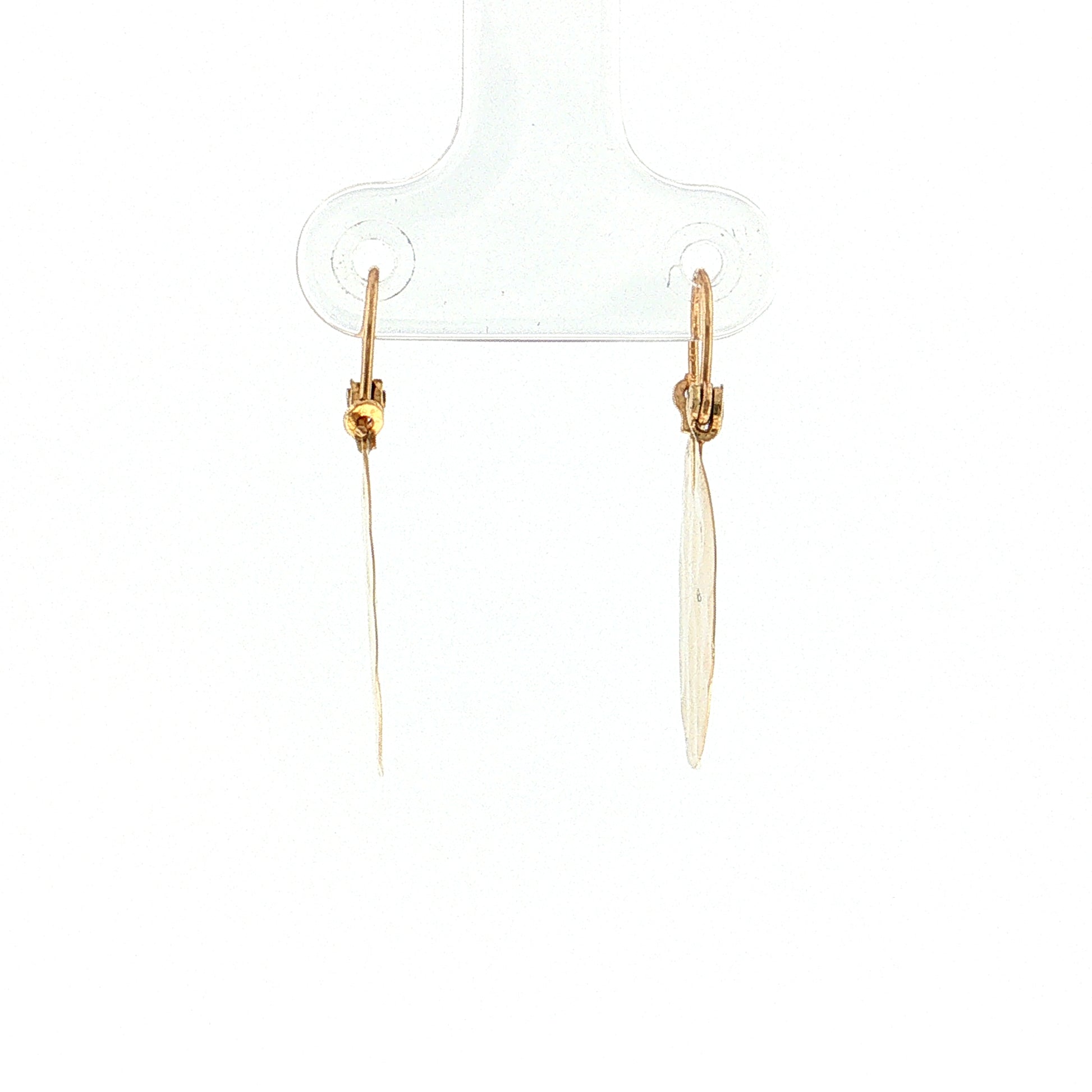 Hammered Disc Drop Earrings 14k Yellow Gold