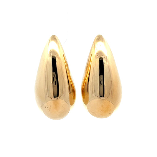 Hollow Raindrop Bubble Earrings in 18k Yellow Gold