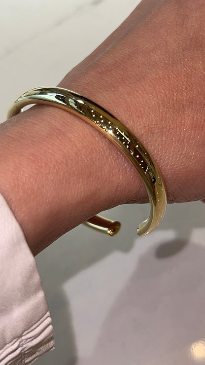6mm Open Hinged Bangle Bracelet in 14k