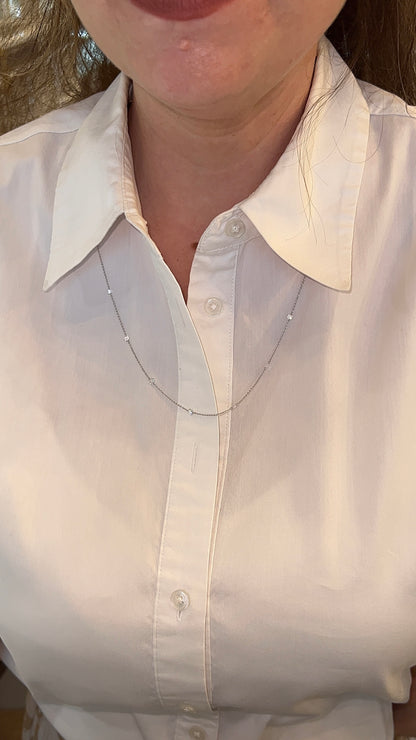 2 Carat Rose Cut Diamond Necklace in 18k