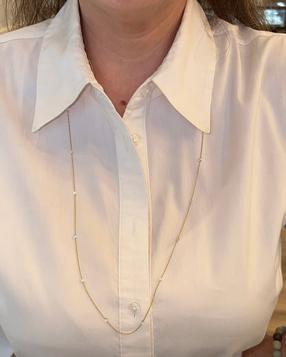 2.00 Rose Cut Diamond Necklace in 18k in Yellow Gold