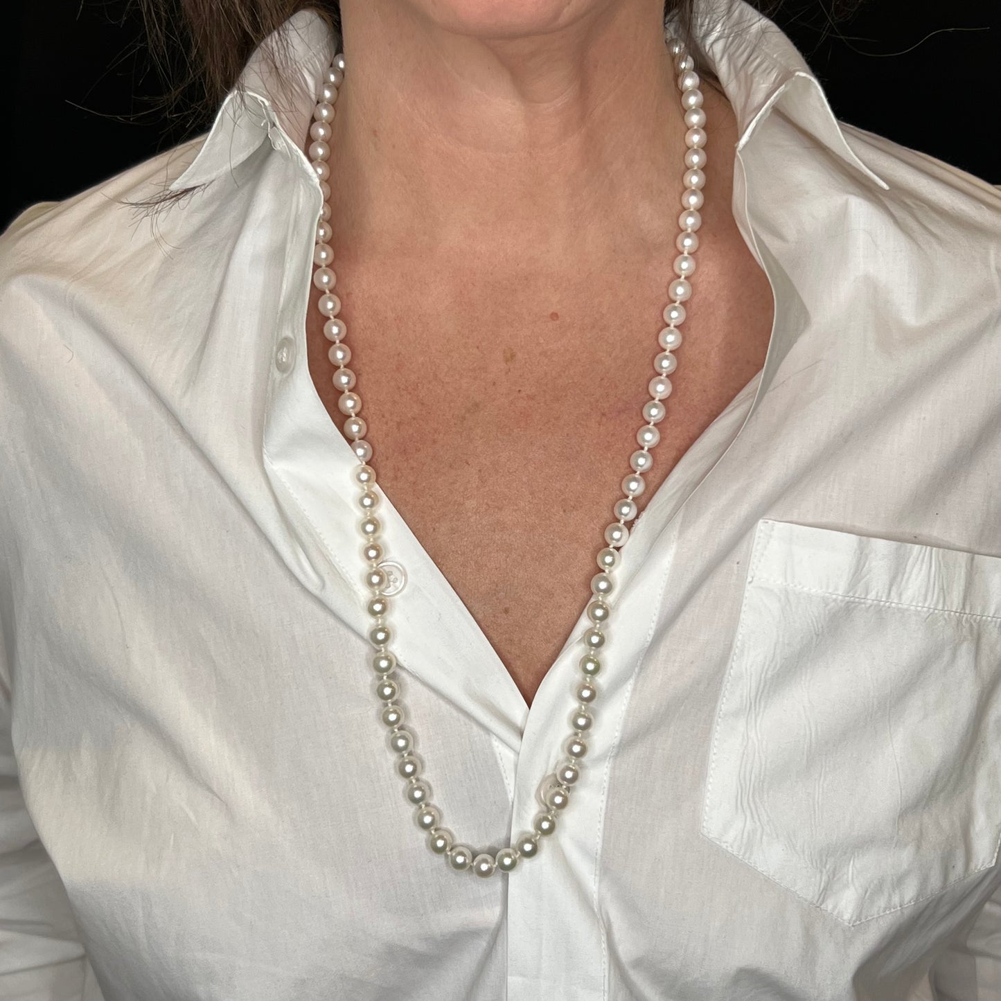32 inch 8mm Pearl Necklace