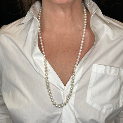 32 inch 8mm Pearl Necklace