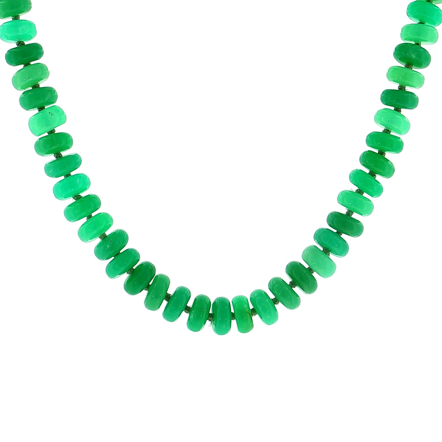Irene Neuwirth Chrysoprase Rondelle Bead Necklace 18k
