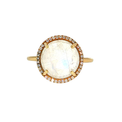 Irene Neuwirth Moonstone & Diamond Cocktail Ring 18k