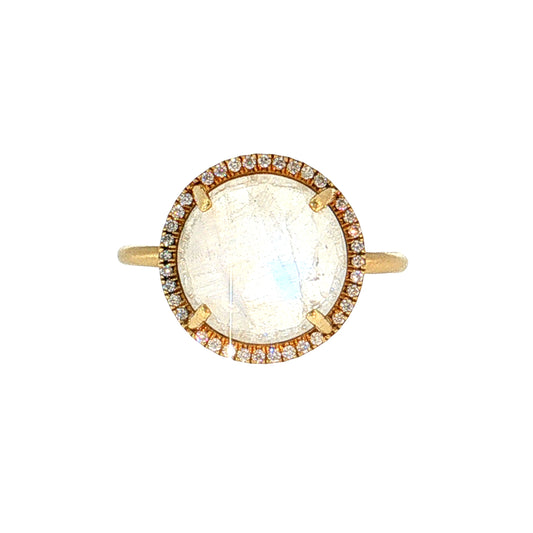 Irene Neuwirth Moonstone & Diamond Cocktail Ring 18k