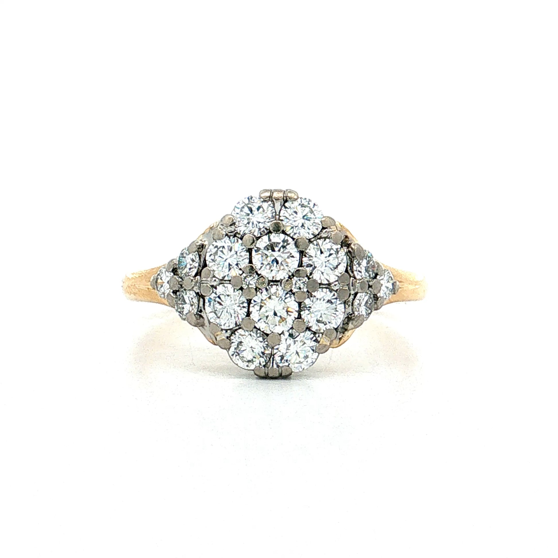 Jabel Diamond Cocktail Ring 18k Two-Tone Gold