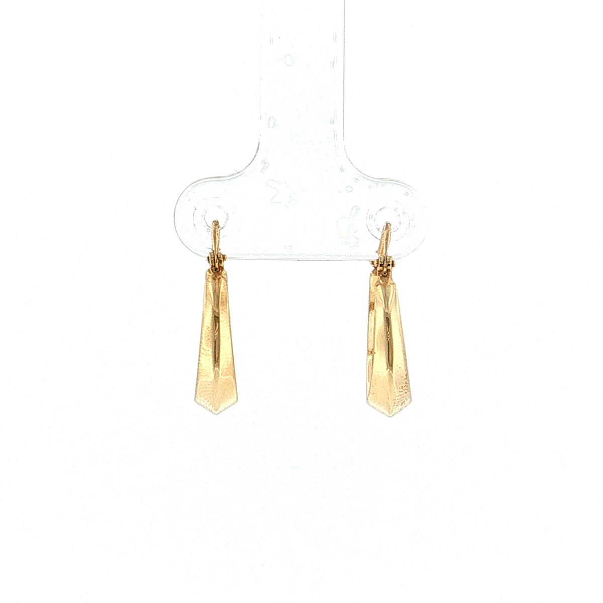 Knife Edge Hoop Earrings 14k Yellow Gold