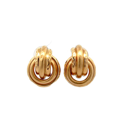 Knotted Stud Earrings in 14k Yellow Gold