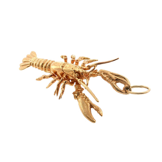 Lobster Charm 14k Rose Gold