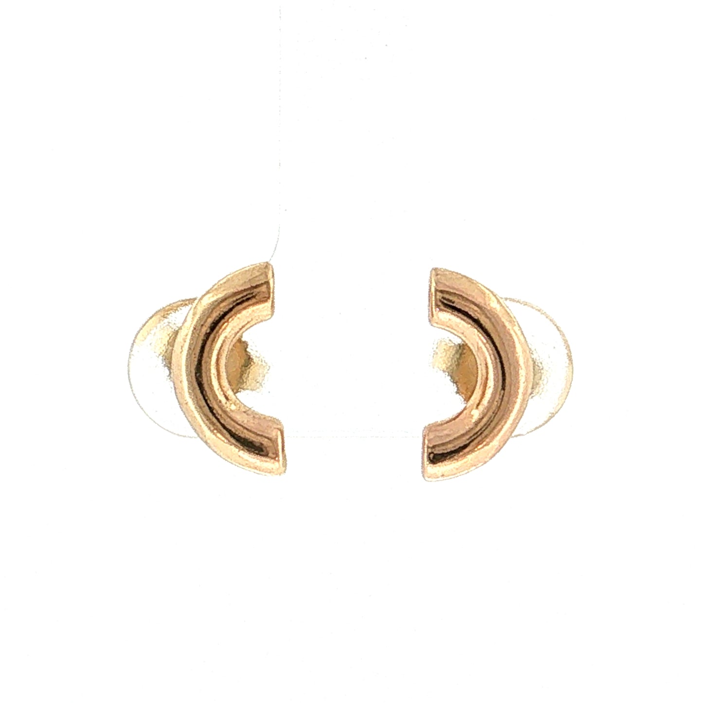 Macaroni Stud Earrings 14k Yellow Gold
