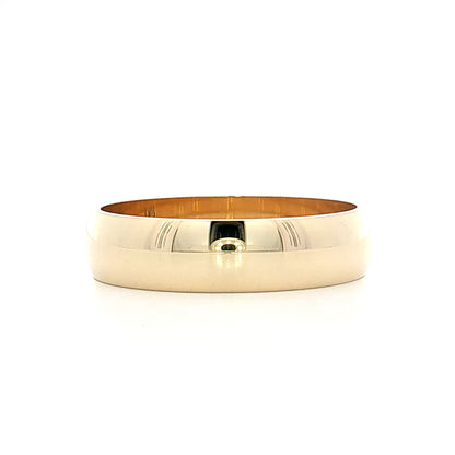 Men's 5mm Half Round Wedding Band 10k Yellow Gold