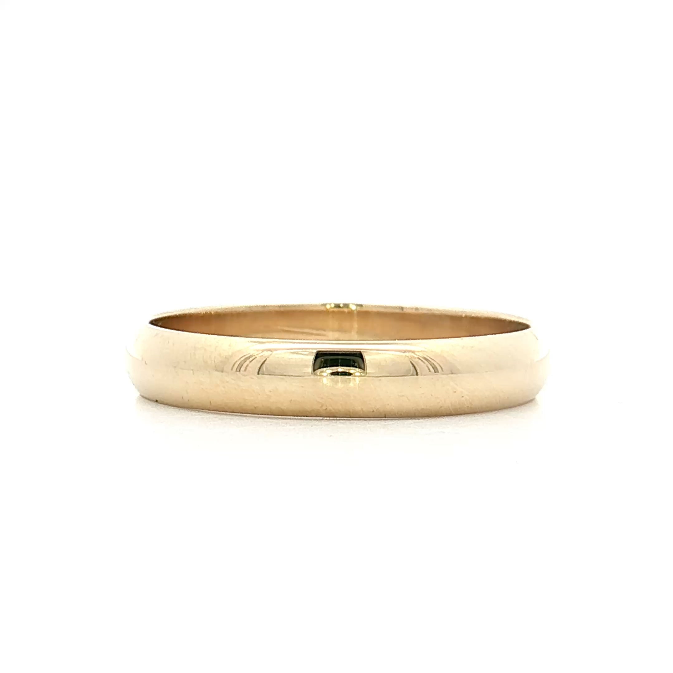 Men's Half Round Wedding Band 10k Yellow Gold – Filigree Jewelers