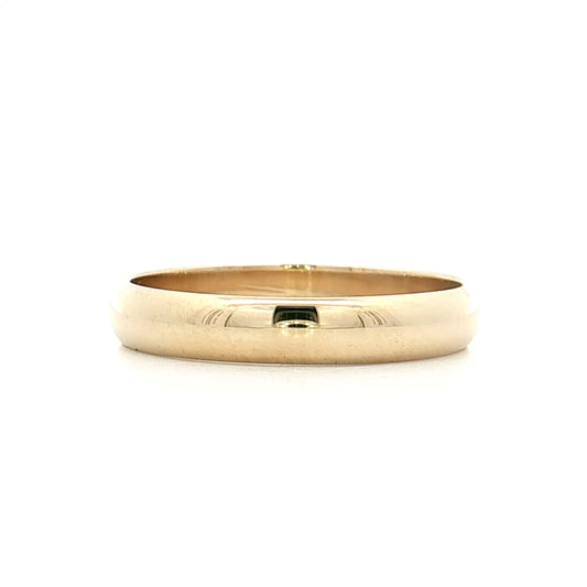 Men's Half Round Wedding Band 10k Yellow Gold