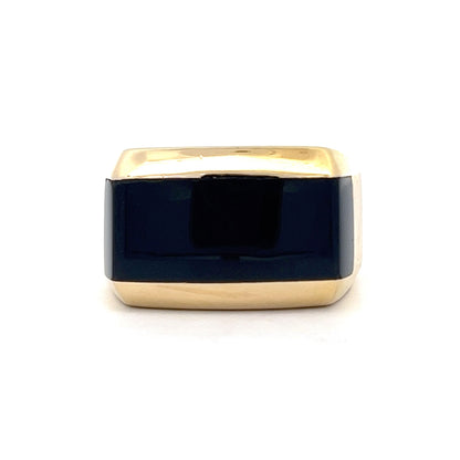 Di Modolo Men's Onyx Right Hand Ring in 18k Yellow Gold