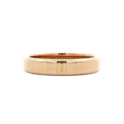 Mens 5mm Beveled Edge Wedding Band 14k
