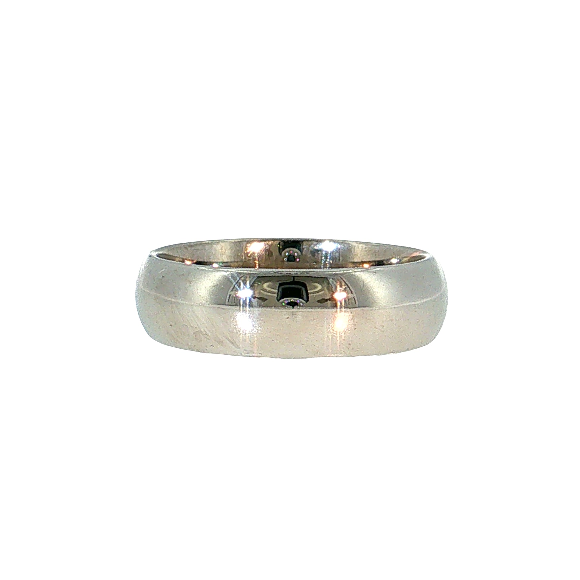 Men's 6.75mm Half Round Wedding Band 14k
